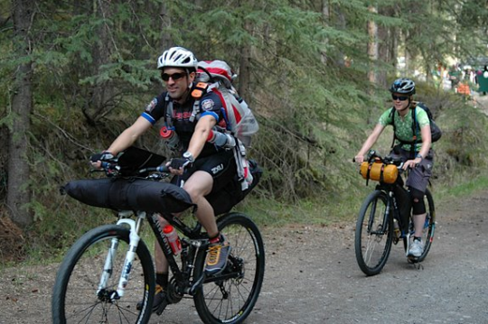 Jill Homer at the start of the 2009 Tour Divide